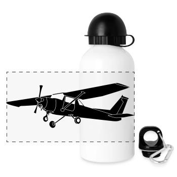 cessna152 - Panorama Trinkflasche mit Deckel 500 ml - Weiß - Vorne