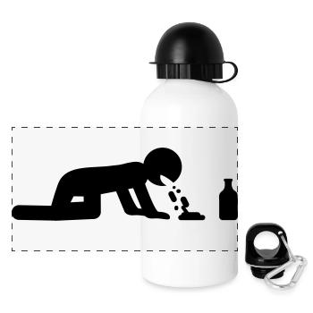drink_and_puke - Panoramic Thermal Bottle with Lid 500 ml - white - Front