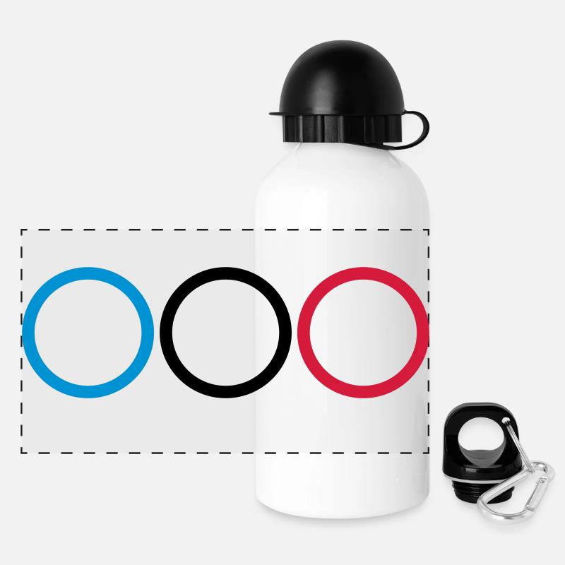 3_anneau - Panoramic Thermal Bottle with Lid 500 ml - white