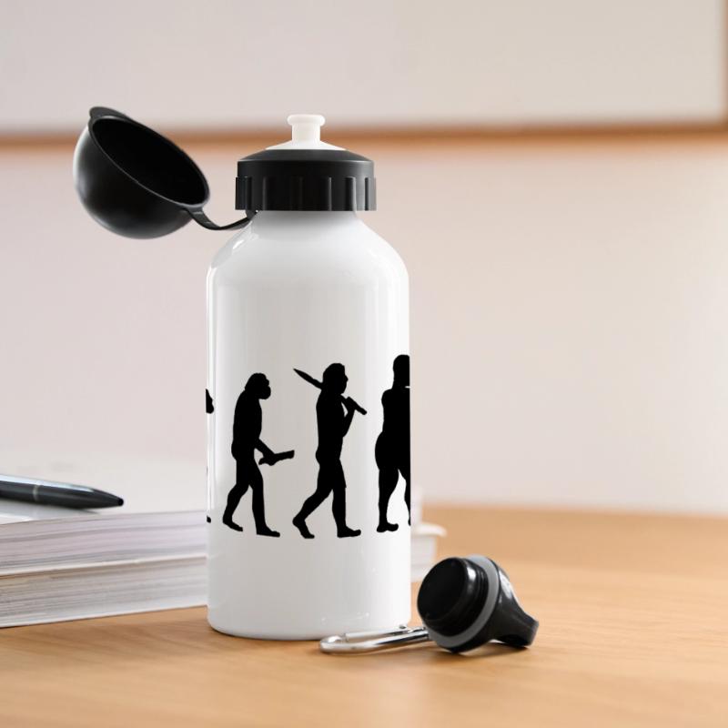 Evolution planete terre monde évolution Gourde panoramique avec couvercle 500 ml