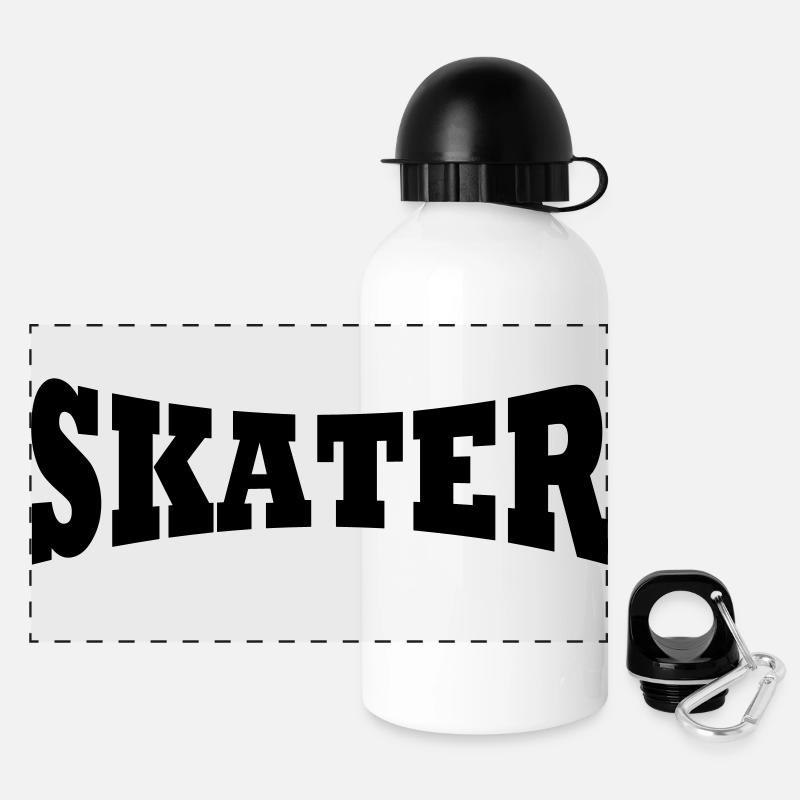 Skater Schiftzug - Panoramic Thermal Bottle with Lid 500 ml - white