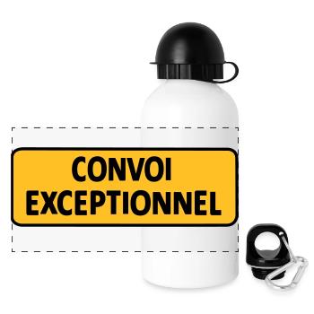 Convoi Exeptionnel - Gourde panoramique avec couvercle 500 ml - blanc - Devant