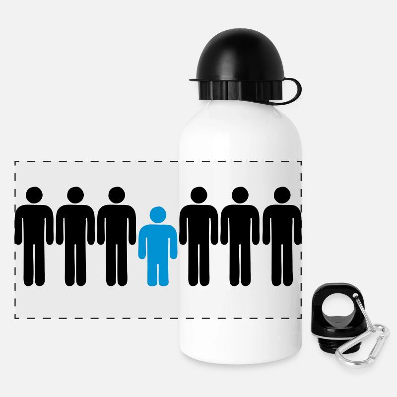 Short Man - Panoramic Thermal Bottle with Lid 500 ml - white