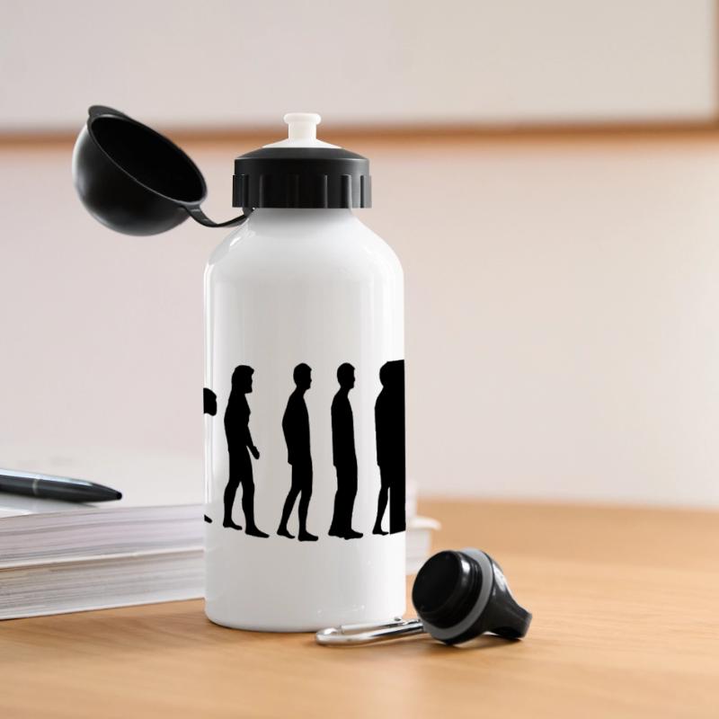 DARWIN - EVOLUTION SOCIETE - CODE BARRE Gourde panoramique avec couvercle 500 ml