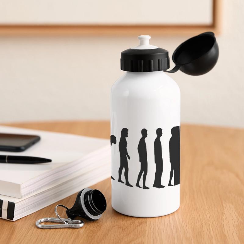 DARWIN - EVOLUTION SOCIETE - CODE BARRE Gourde panoramique avec couvercle 500 ml
