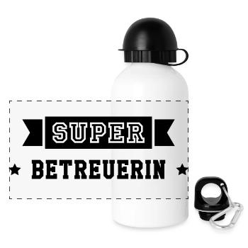 Betreuer Betreuerin Gruppenleiter Kind Gastgeber - Panorama Trinkflasche mit Deckel 500 ml - Weiß - Vorne
