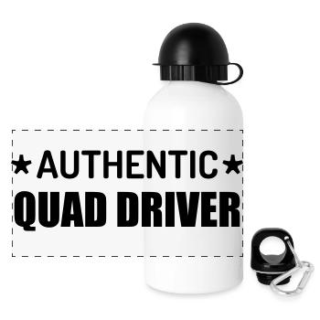 Quad Conduire Sport Voiture ATV - Gourde panoramique avec couvercle 500 ml - blanc - Devant