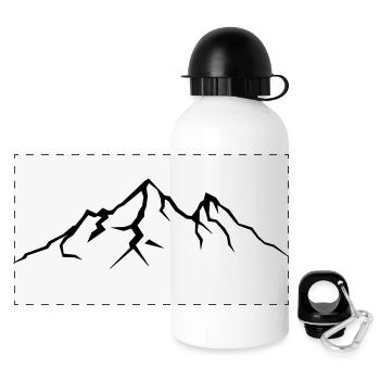 berge - Gourde panoramique avec couvercle 500 ml - blanc - Devant