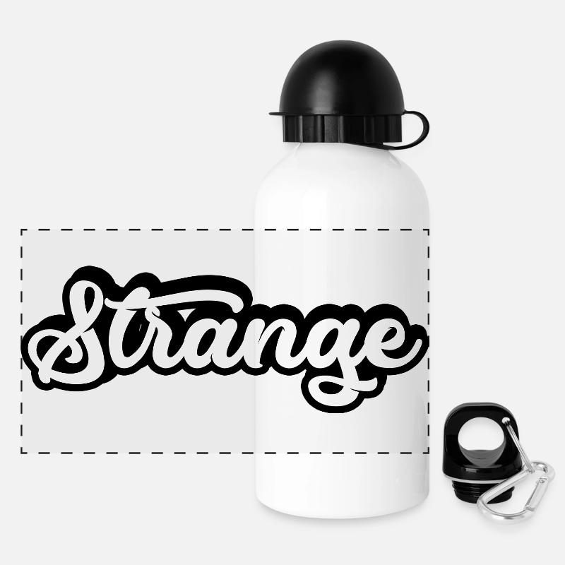 seltsam komisch strange kurios stranger different - Panorama Trinkflasche mit Deckel 500 ml - Weiß