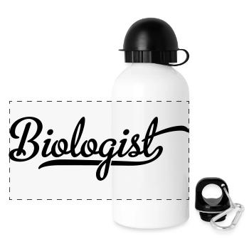 Biologiste - Gourde panoramique avec couvercle 500 ml - blanc - Devant