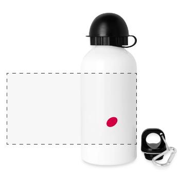 Trainieren - Panorama Trinkflasche mit Deckel 500 ml - Weiß - Vorne