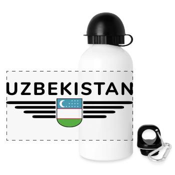 T-shirt de l’Ouzbékistan – Fierté et culture - Gourde panoramique avec couvercle 500 ml - blanc - Devant