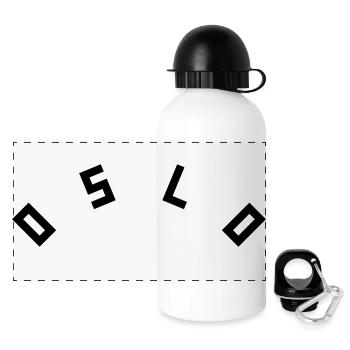 Oslo - Gourde panoramique avec couvercle 500 ml - blanc - Devant