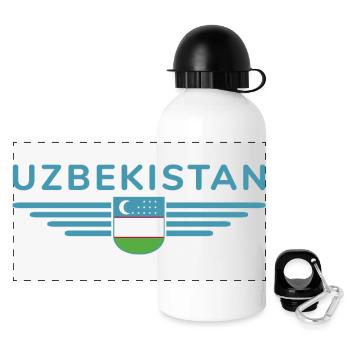T-shirt de l’Ouzbékistan – Fierté et culture - Gourde panoramique avec couvercle 500 ml - blanc - Devant