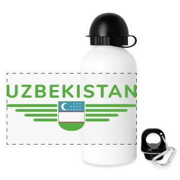 T-shirt de l’Ouzbékistan – Fierté et culture - Gourde panoramique avec couvercle 500 ml - blanc - Devant