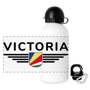 Victoria Seychelles fans: Stylish shirts - Panoramic Thermal Bottle with Lid 500 ml - white - Front