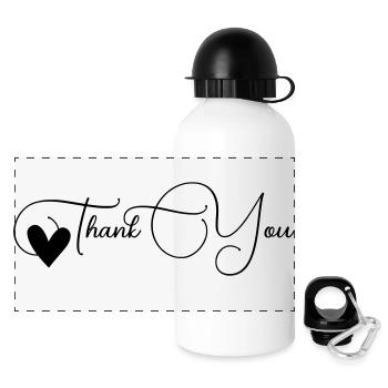 Thank you Font Line - Panoramic Thermal Bottle with Lid 500 ml - white - Front