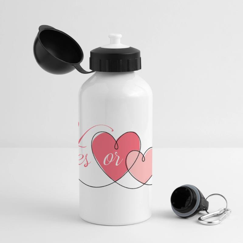 JA ODER NEIN Panorama Trinkflasche mit Deckel 500 ml