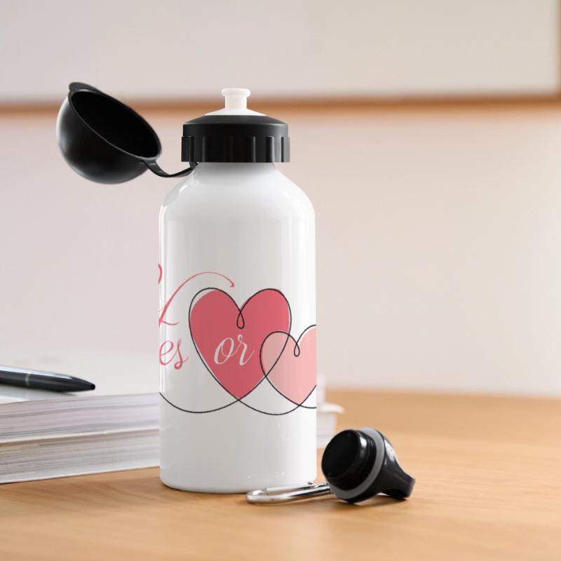 JA ODER NEIN Panorama Trinkflasche mit Deckel 500 ml