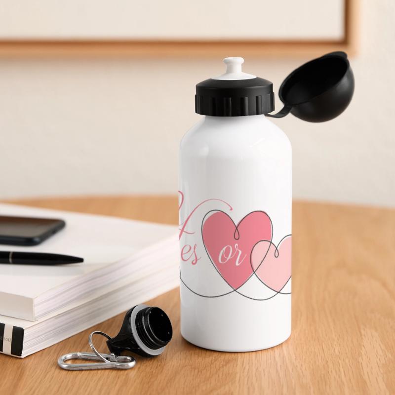 JA ODER NEIN Panorama Trinkflasche mit Deckel 500 ml