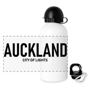 Auckland - City of Lights - New Zealand Neuseeland - Panoramic Thermal Bottle with Lid 500 ml - white - Front