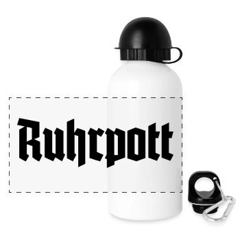 Ruhrpott - Pott - Bergbau - Kumpel - Ruhr - Shirt - Panorama Trinkflasche mit Deckel 500 ml - Weiß - Vorne