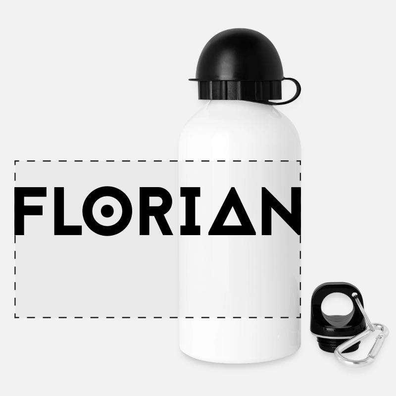 First name Florian - Panoramic Thermal Bottle with Lid 500 ml - white