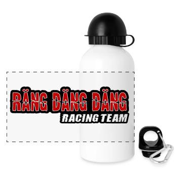 Räng Däng Däng Racing Team - Panorama Trinkflasche mit Deckel 500 ml - Weiß - Vorne