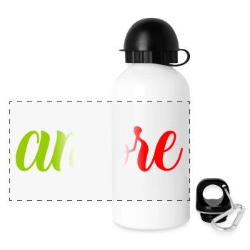 amore - Italia - Italy - Love - Liebe - Panoramic Thermal Bottle with Lid 500 ml - white - Front