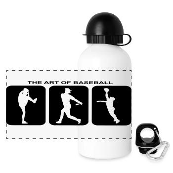 Baseball Hardball Sport Pitcher Catcher Softball - Panoramic Thermal Bottle with Lid 500 ml - white - Front