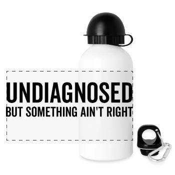 Nicht diagnostiziert, aber irgendetwas stimmt nicht - Panorama Trinkflasche mit Deckel 500 ml - Weiß - Vorne