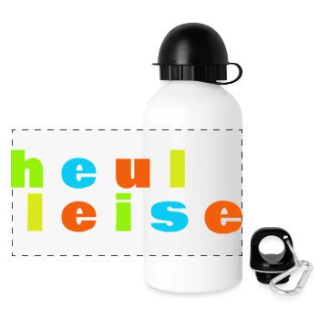 hurler doucement - Gourde panoramique avec couvercle 500 ml - blanc - Devant