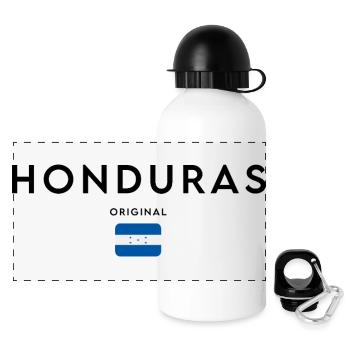 Drapeau du Honduras, design minimaliste élégant - Gourde panoramique avec couvercle 500 ml - blanc - Devant