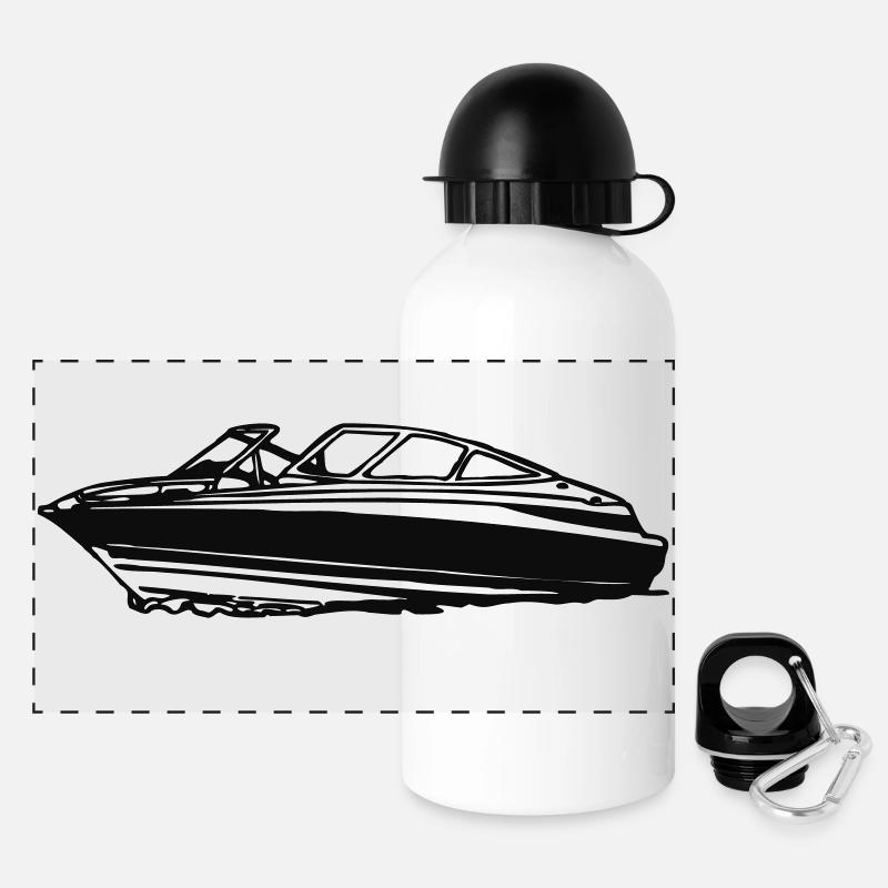 bowrider - Panorama Trinkflasche mit Deckel 500 ml - Weiß