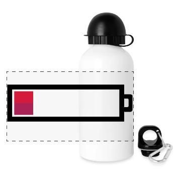 Empty Battery - Panoramic Thermal Bottle with Lid 500 ml - white - Front