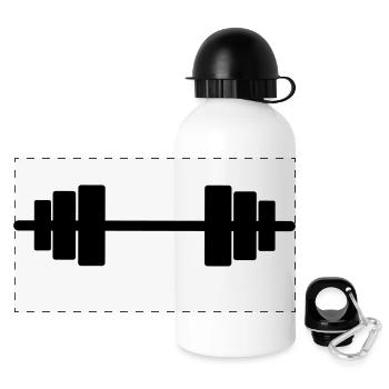 Weight Lifting - Panoramic Thermal Bottle with Lid 500 ml - white - Front