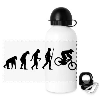 MOTORCROSS EVOLUTION - Panorama Trinkflasche mit Deckel 500 ml - Weiß - Vorne