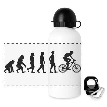 Evolution Bicycle - Gourde panoramique avec couvercle 500 ml - blanc - Devant