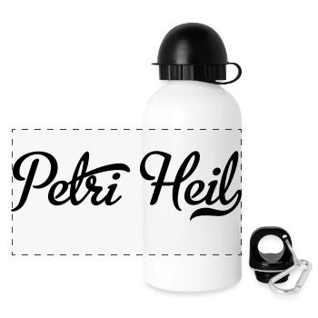 Petri Heil - Panorama Trinkflasche mit Deckel 500 ml - Weiß - Vorne