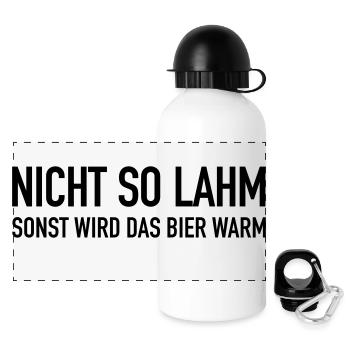 Not SO - Or WE Beer Warm - Panoramic Thermal Bottle with Lid 500 ml - white - Front