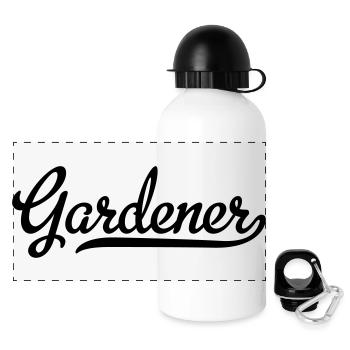 gardener - Panorama Trinkflasche mit Deckel 500 ml - Weiß - Vorne