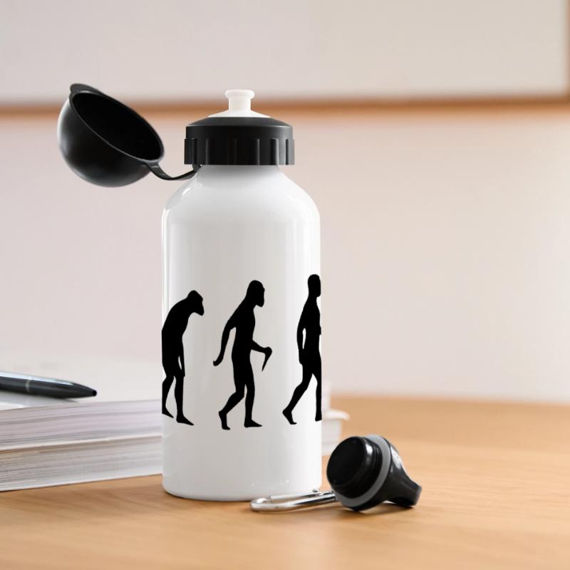 Evolution Rollstuhl. Die Rollstuhl-Evolution * Panorama Trinkflasche mit Deckel 500 ml