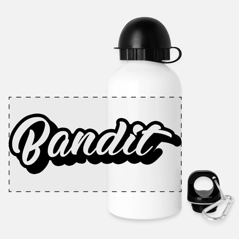 Bandit dieb clan ghetto street bandits chopper - Panoramic Thermal Bottle with Lid 500 ml - white