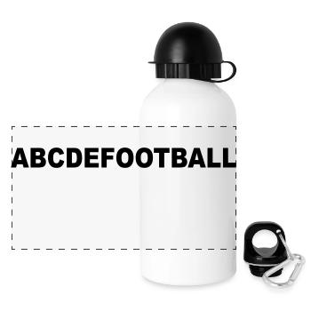 football - Panorama Trinkflasche mit Deckel 500 ml - Weiß - Vorne