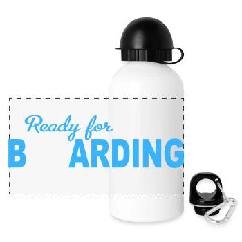 Snowboard - Panoramic Thermal Bottle with Lid 500 ml - white - Front