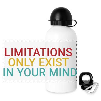 Limitations only exist in your mind - Panoramic Thermal Bottle with Lid 500 ml - white - Front