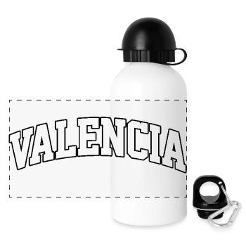 Valencia-Logo: College-Design mit lebendigem Stil - Panorama Trinkflasche mit Deckel 500 ml - Weiß - Vorne