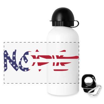 No Kings in America since 1776 - Panorama Trinkflasche mit Deckel 500 ml - Weiß - Vorne