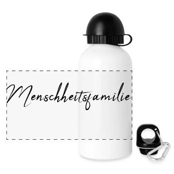Verbunden durch Frieden - Panorama Trinkflasche mit Deckel 500 ml - Weiß - Vorne