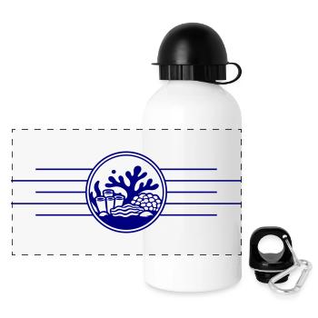 Korallen Ozean Korallenriff - Panorama Trinkflasche mit Deckel 500 ml - Weiß - Vorne